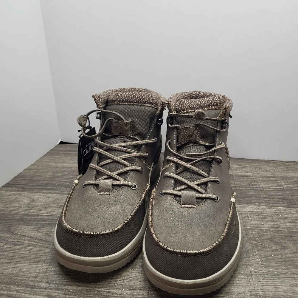 Hey Dude Bradley Chocolate Leather Ankle Lace Up Boots Mens Size 15 New